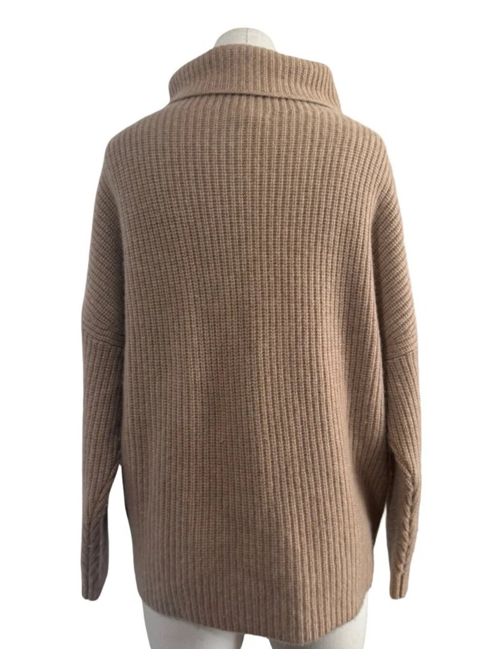 J. CREW Cashmere relaxed turtleneck sweater in stripe - Picture 2 of 8